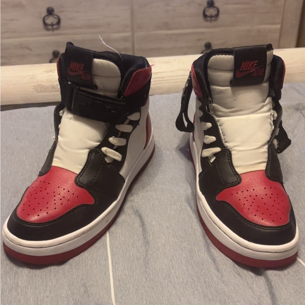 Barely worn Nike Size 6 Red, Black and White